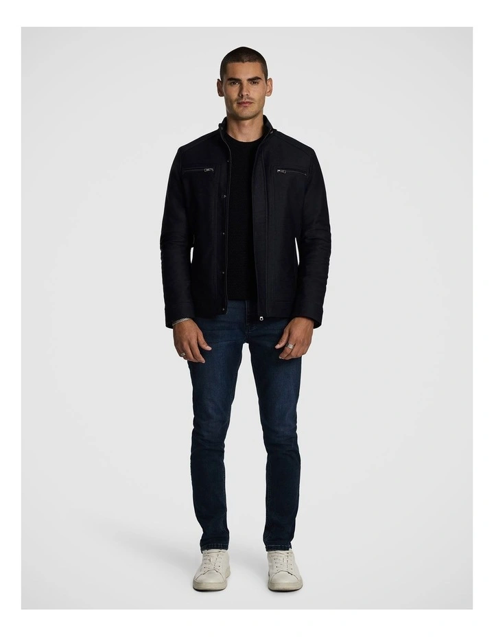 Colt Racer Jacket in Dark Blue image 5