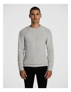 Jayce Crew Neck Knit in Grey