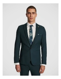 Lukey Skinny Suit Jacket in Teal