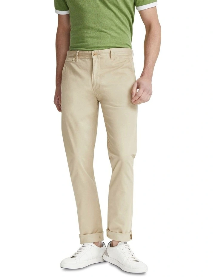 Danny Casual Organic Cotton Chino in Beige image 1