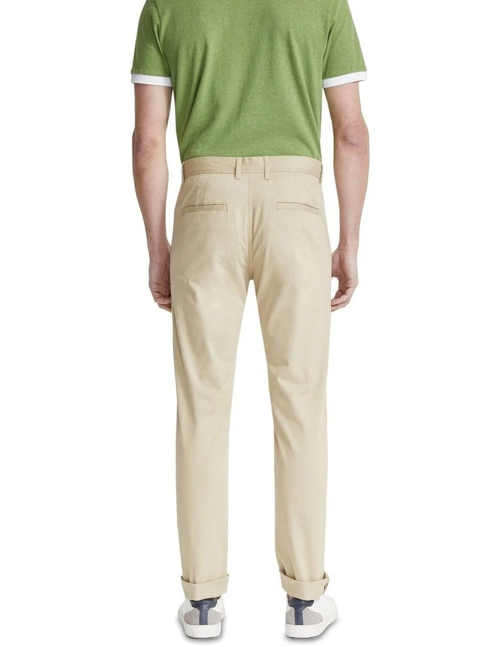 Danny Casual Organic Cotton Chino in Beige image 3