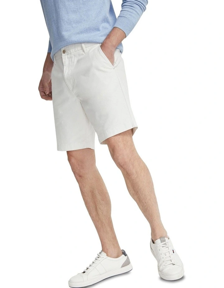 Henry Organic Cotton Chino Shorts in Stone image 4
