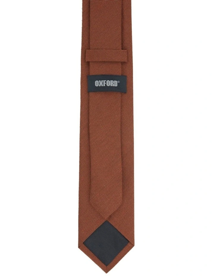Woven Tie in Ginger image 3