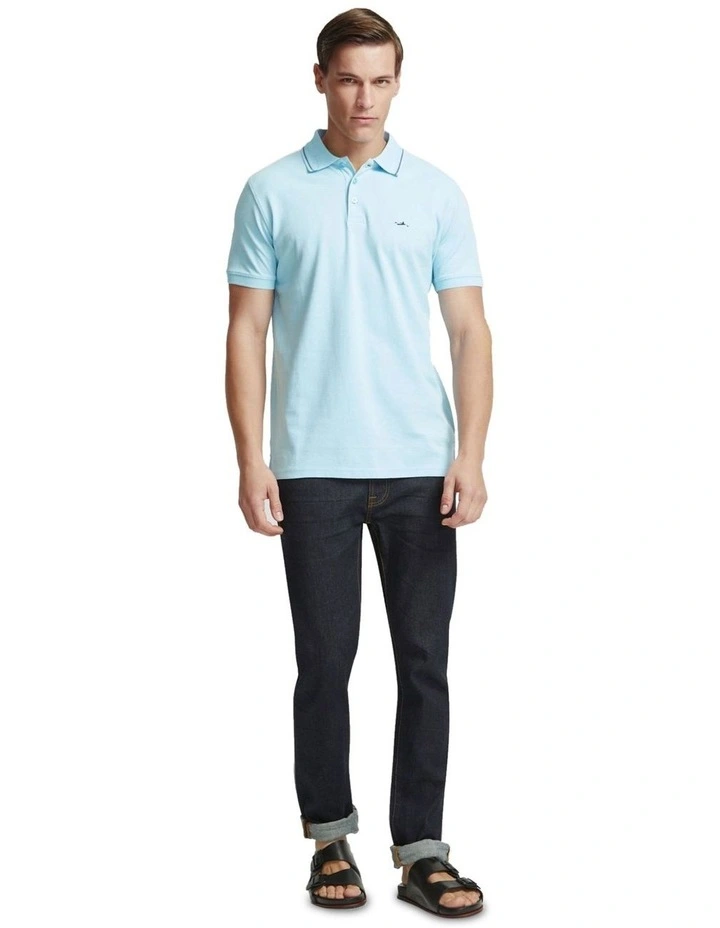 Jamie Pique Polo in Blue image 1