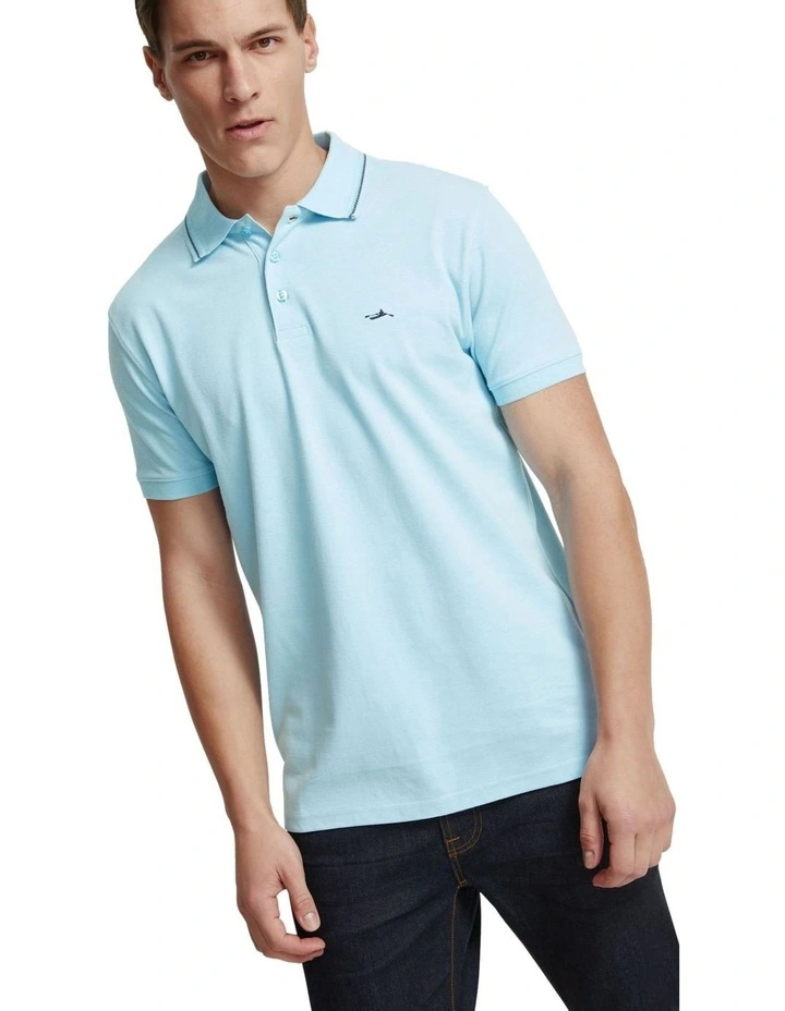 Jamie Pique Polo in Blue image 4