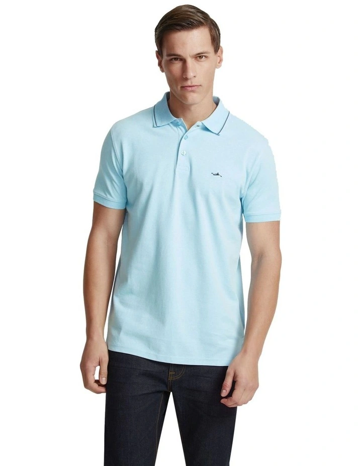 Jamie Pique Polo in Blue image 5