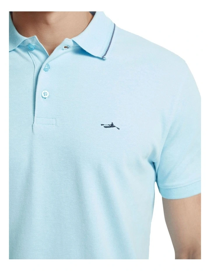 Jamie Pique Polo in Blue image 6