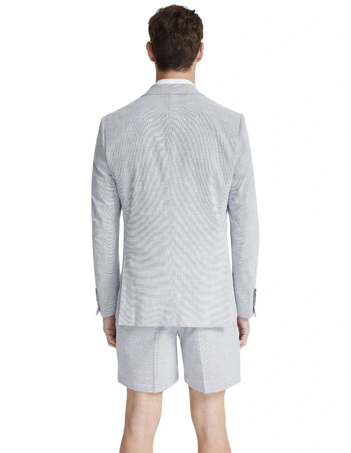 Blake Eco Seersucker Blazer in Blue image 3