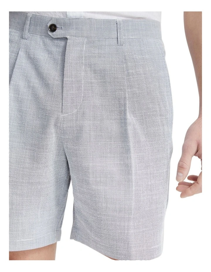 Matteo Eco Seersucker Shorts in Blue image 6