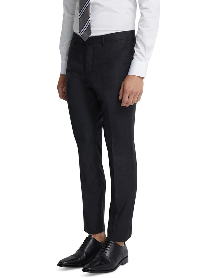 Hopkins Wool Suit Trousers in Charcoal image 2