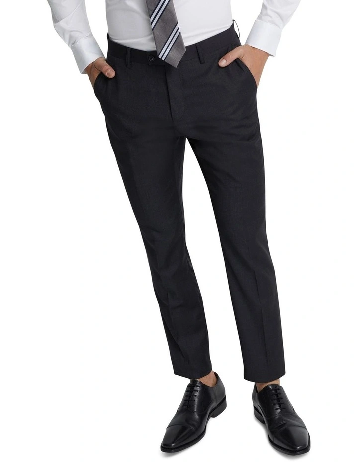 Hopkins Wool Suit Trousers in Charcoal image 4