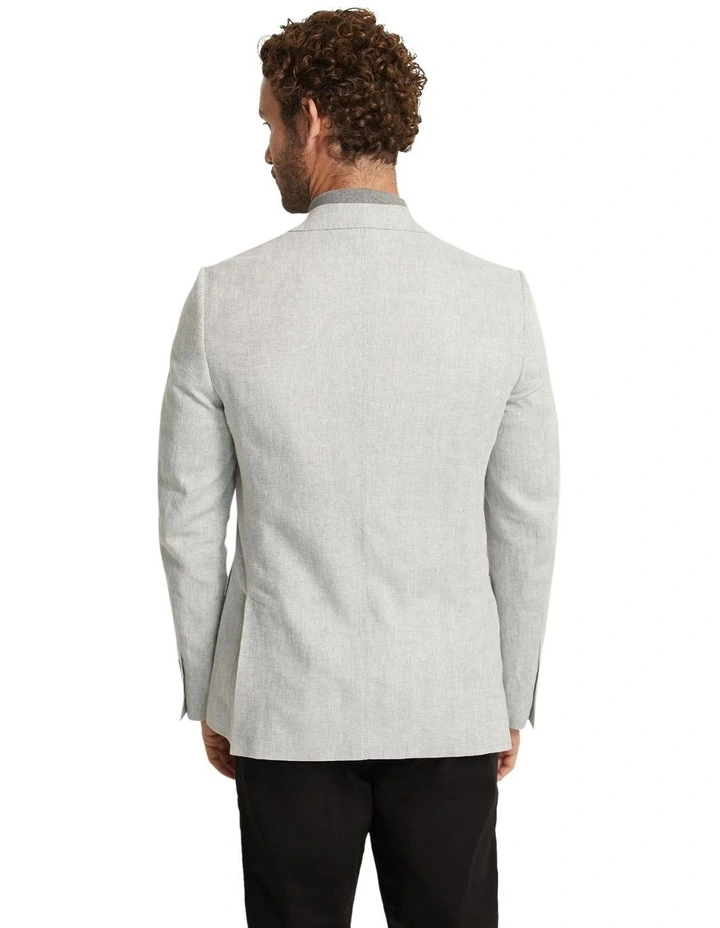 Blake Linen Blend Blazer in Grey image 3