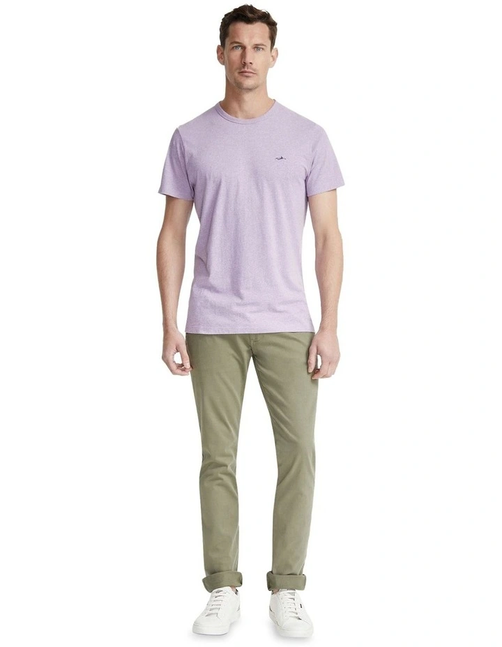 Ben Cotton Crew Neck T-shirt in Purple image 1