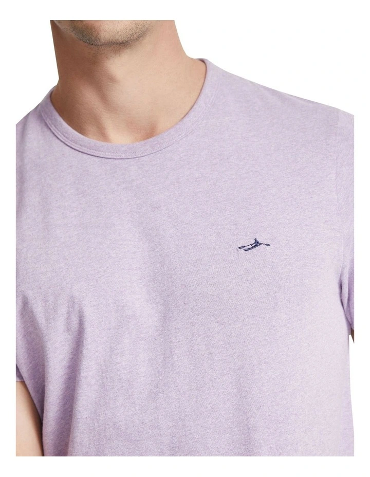 Ben Cotton Crew Neck T-shirt in Purple image 5