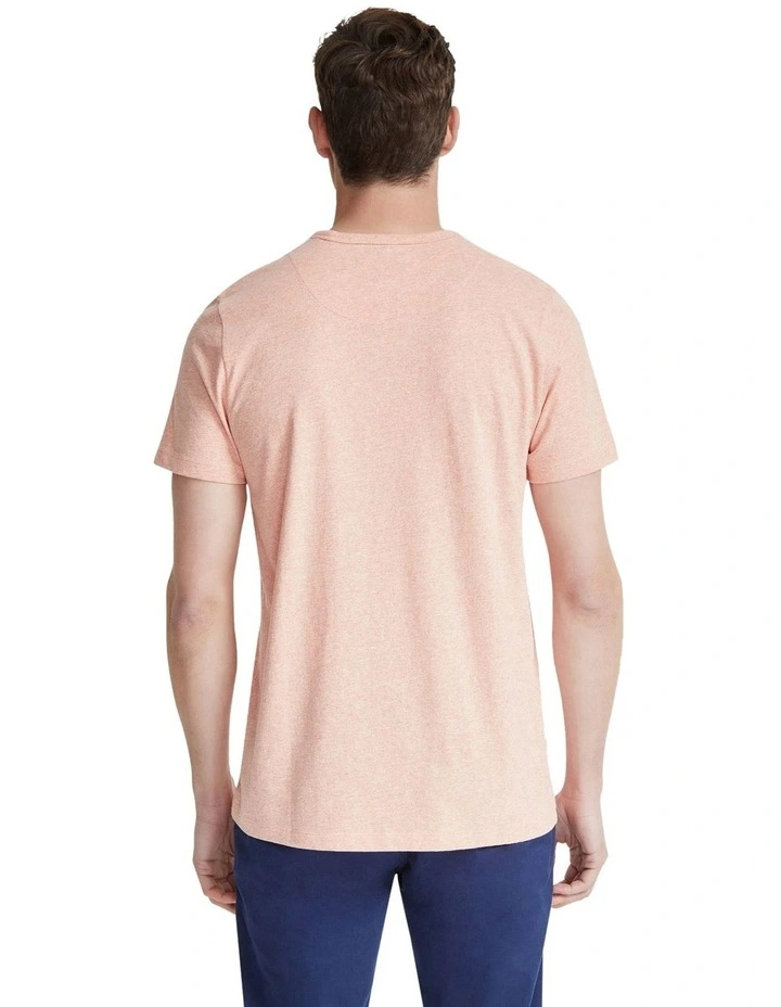 Ben Cotton Crew Neck T-shirt in Tangerine image 3