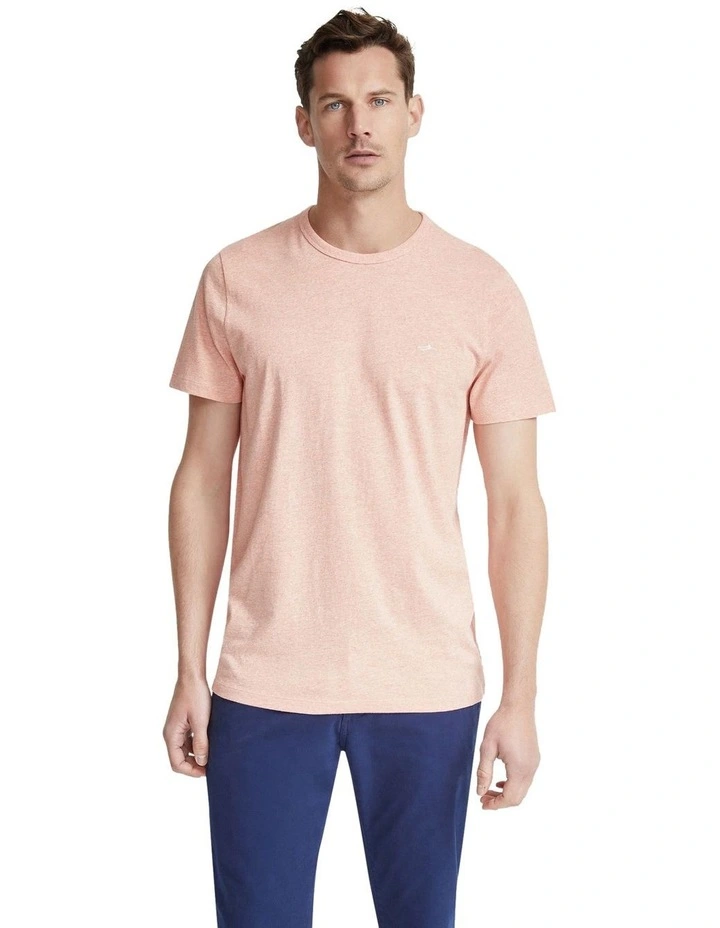 Ben Cotton Crew Neck T-shirt in Tangerine image 5