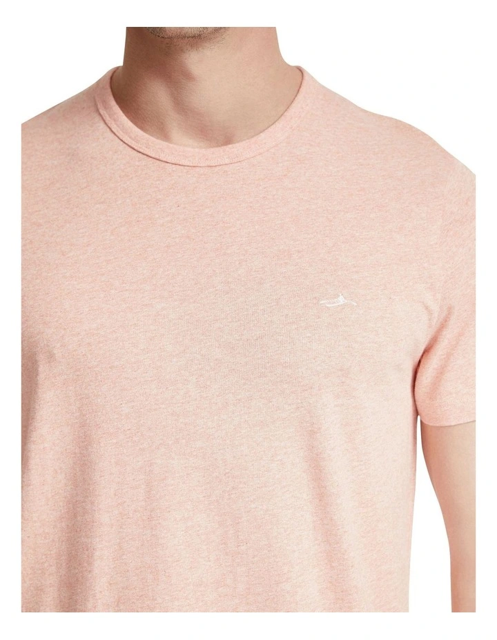 Ben Cotton Crew Neck T-shirt in Tangerine image 6