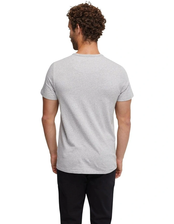 Ben Cotton Crew Neck T-shirt in Grey image 3