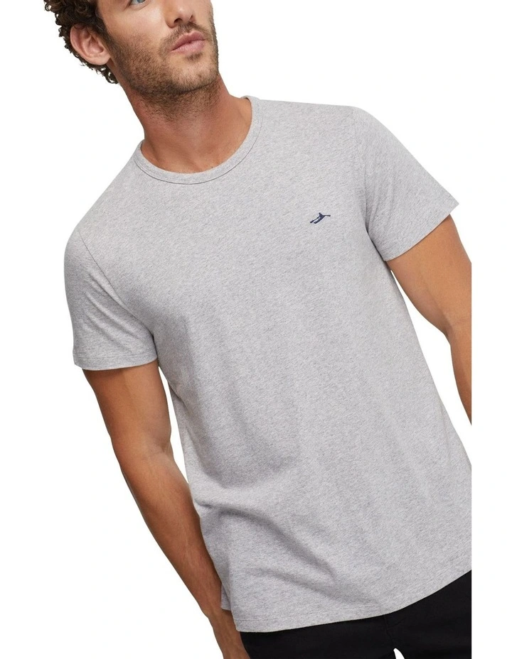 Ben Cotton Crew Neck T-shirt in Grey image 4