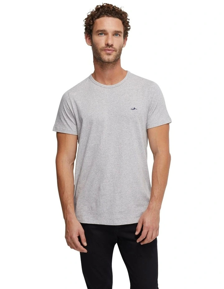 Ben Cotton Crew Neck T-shirt in Grey image 5