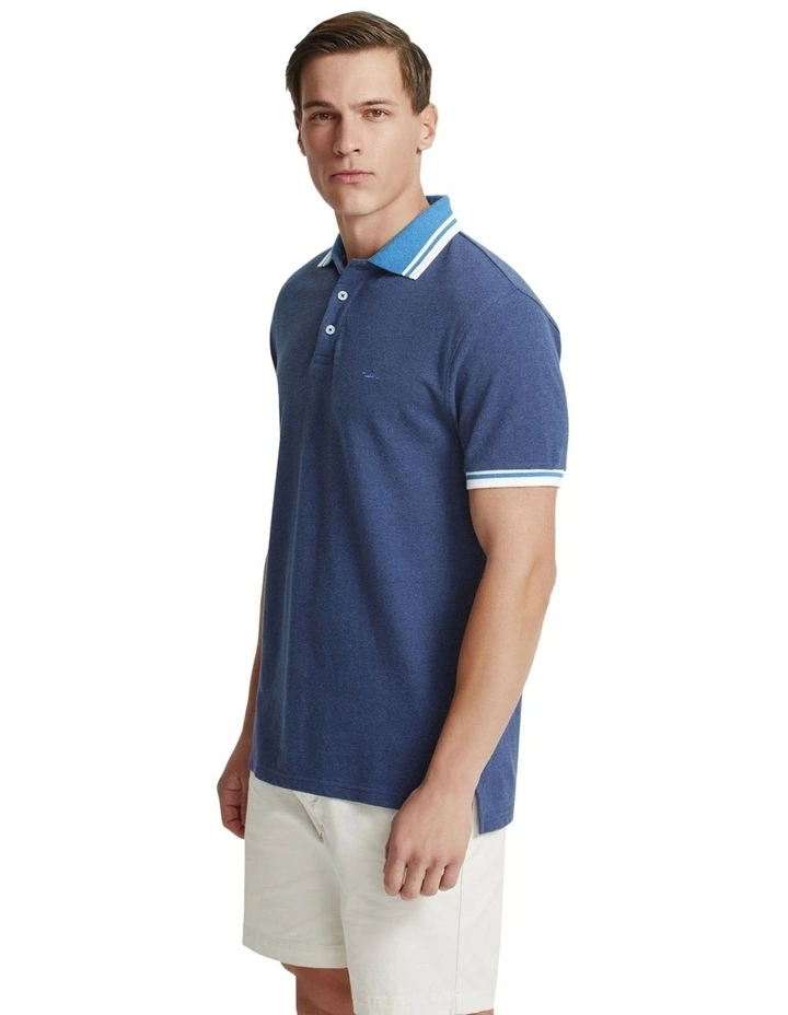 Otto Organic Cotton Polo in Navy image 2