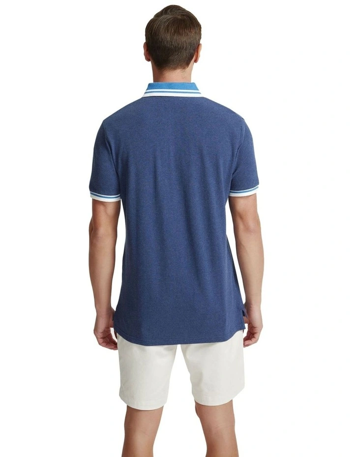 Otto Organic Cotton Polo in Navy image 3