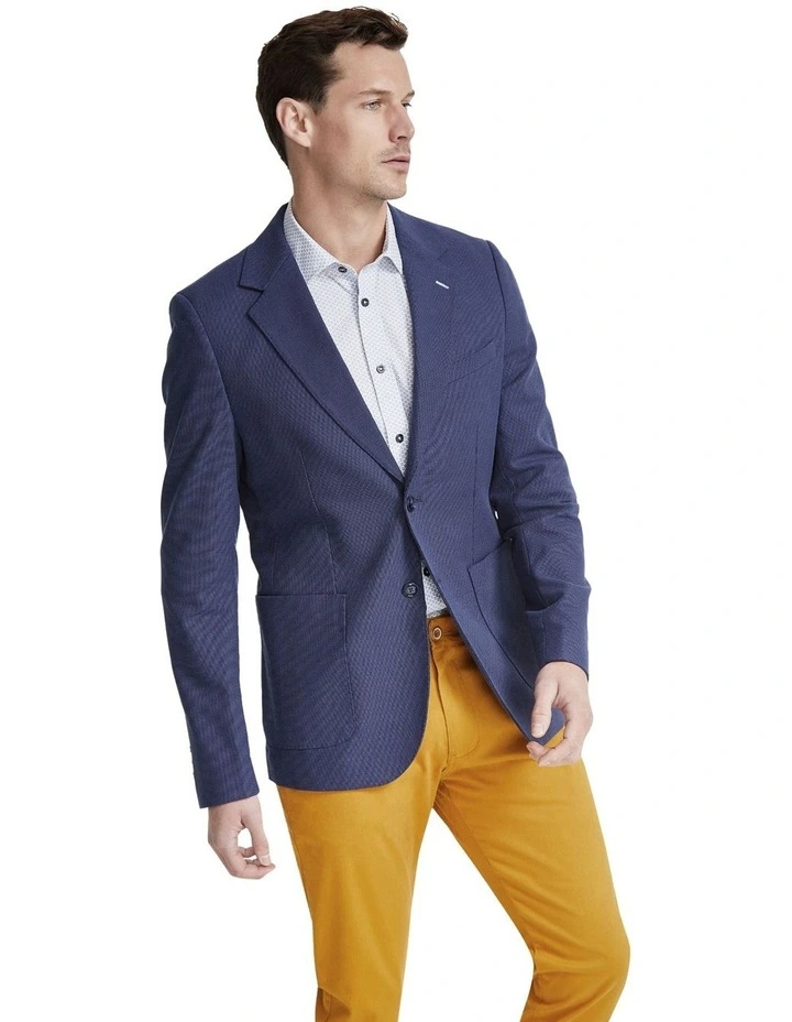 Blake Cotton Stretch Blazer in Navy image 2