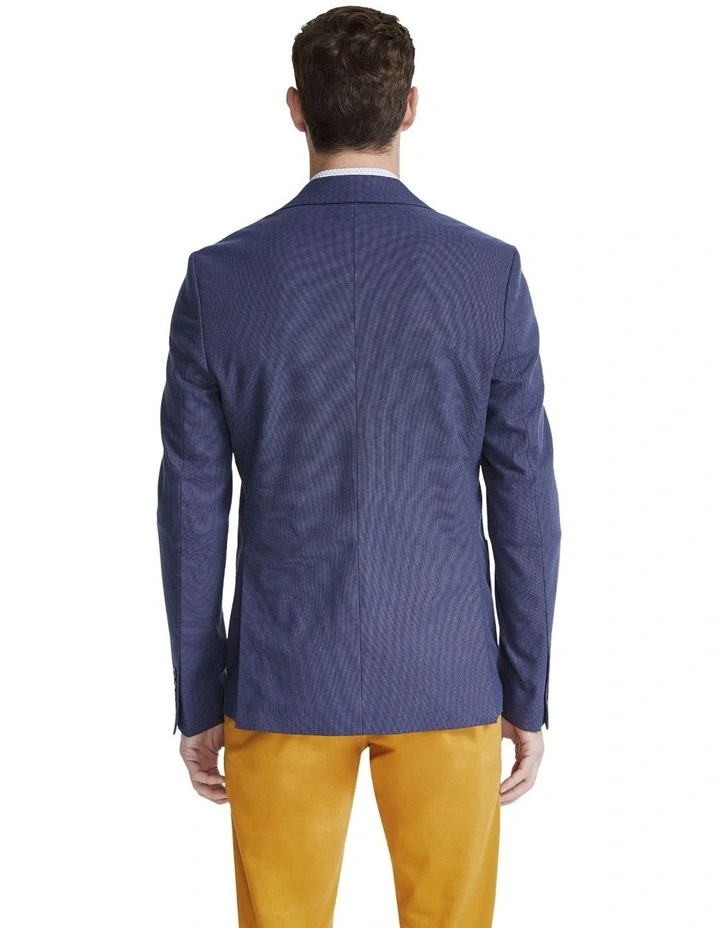 Blake Cotton Stretch Blazer in Navy image 3
