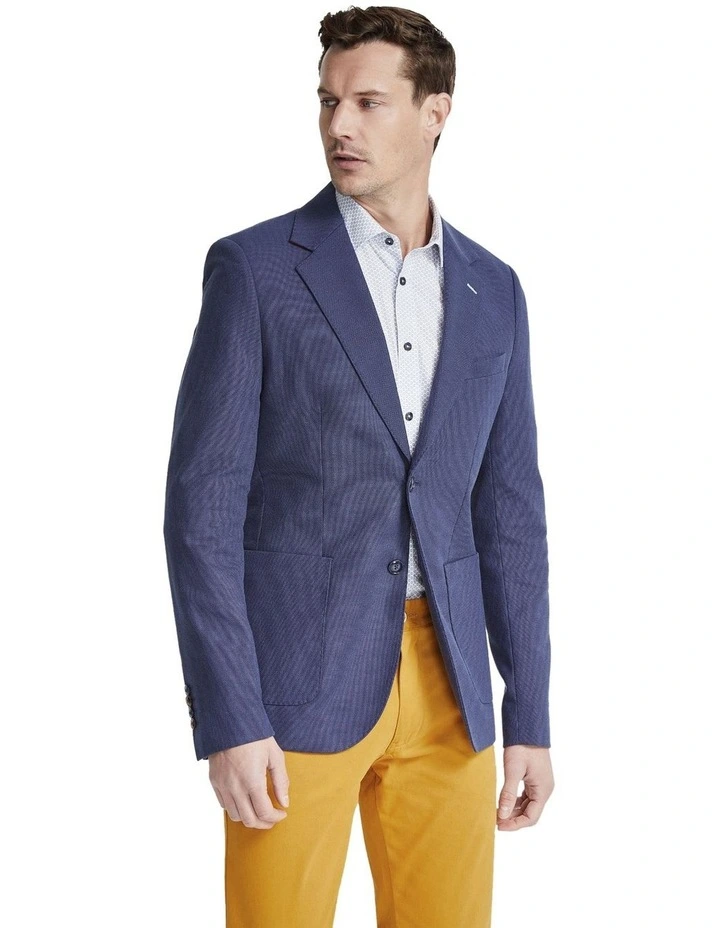 Blake Cotton Stretch Blazer in Navy image 5