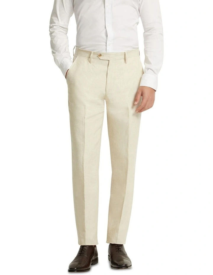 Byron Linen Trousers in Stone image 1