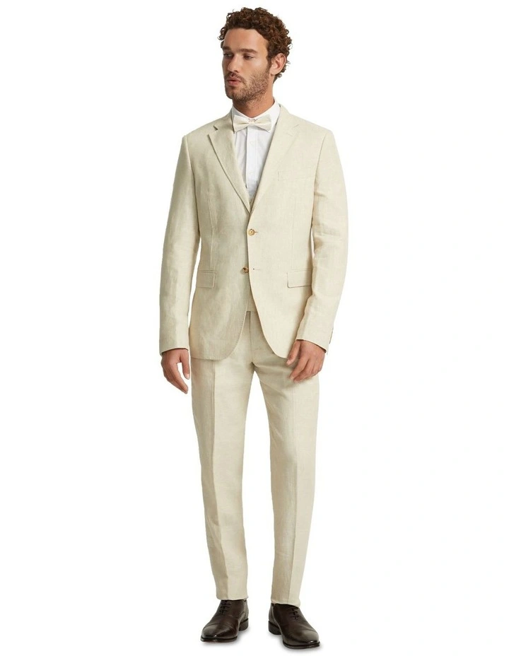 Byron Linen Trousers in Stone image 5