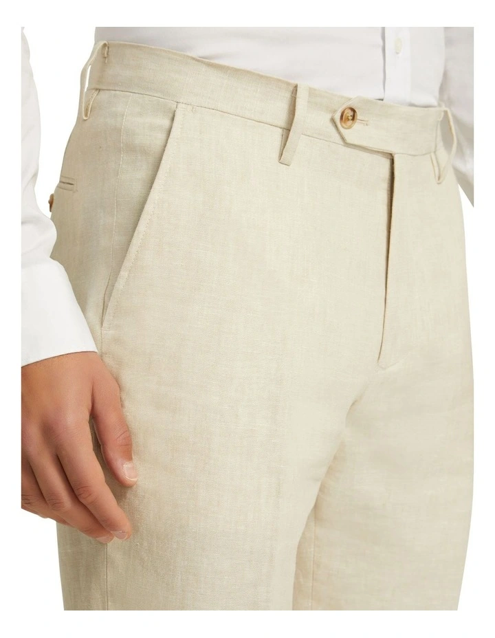 Byron Linen Trousers in Stone image 6
