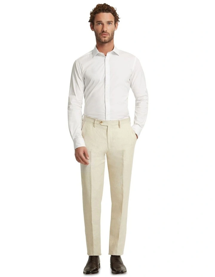 Byron Linen Trousers in Stone image 7