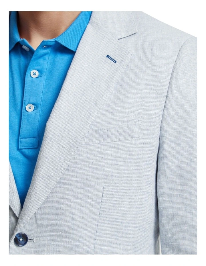 Blake Linen Blend Blazer in Sky image 6