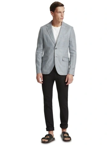 Blake Linen Blend Blazer in Mint