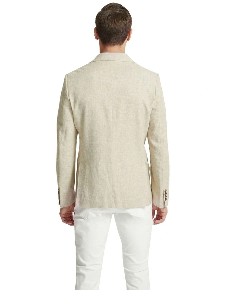 Blake Linen Blend Blazer in Sand image 3