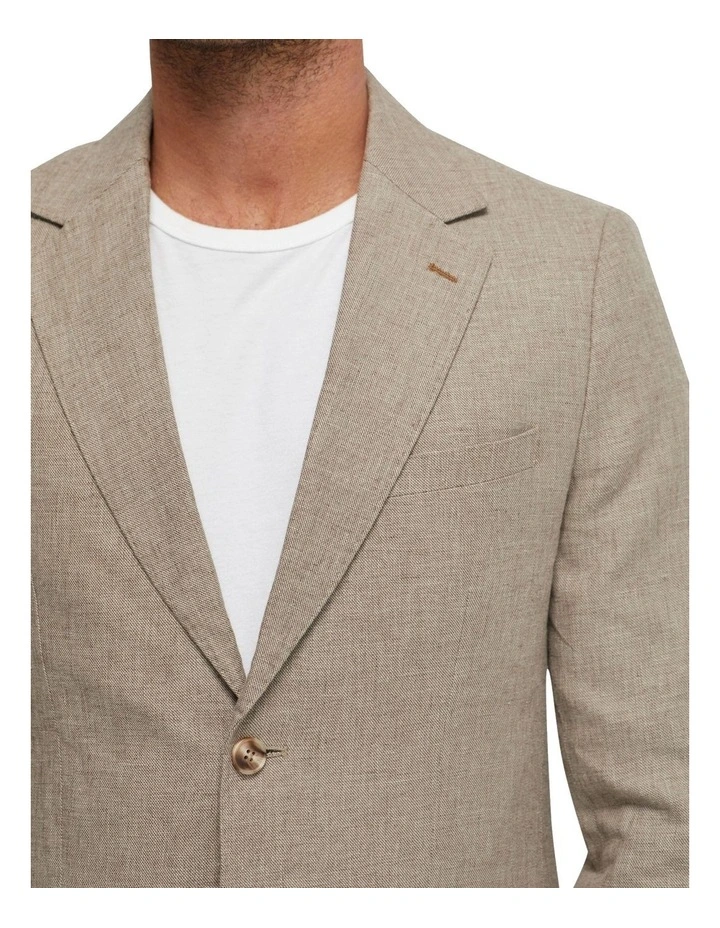 Blake Linen Blend Blazer in Bark image 6