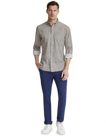 Portland Print Shirt in Navy