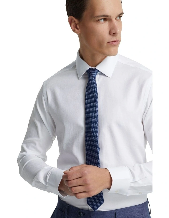 Beckton Dobby Shirt in White image 3