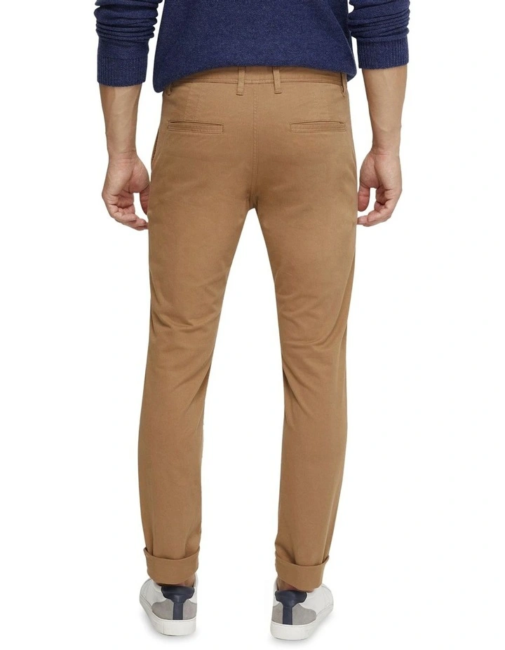 Danny Casual Organic Cotton Chinos in Caramel image 3
