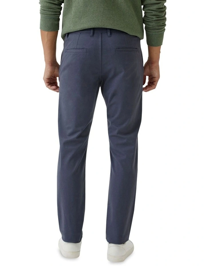 Danny Casual Organic Cotton Chinos in Blue Steel image 3
