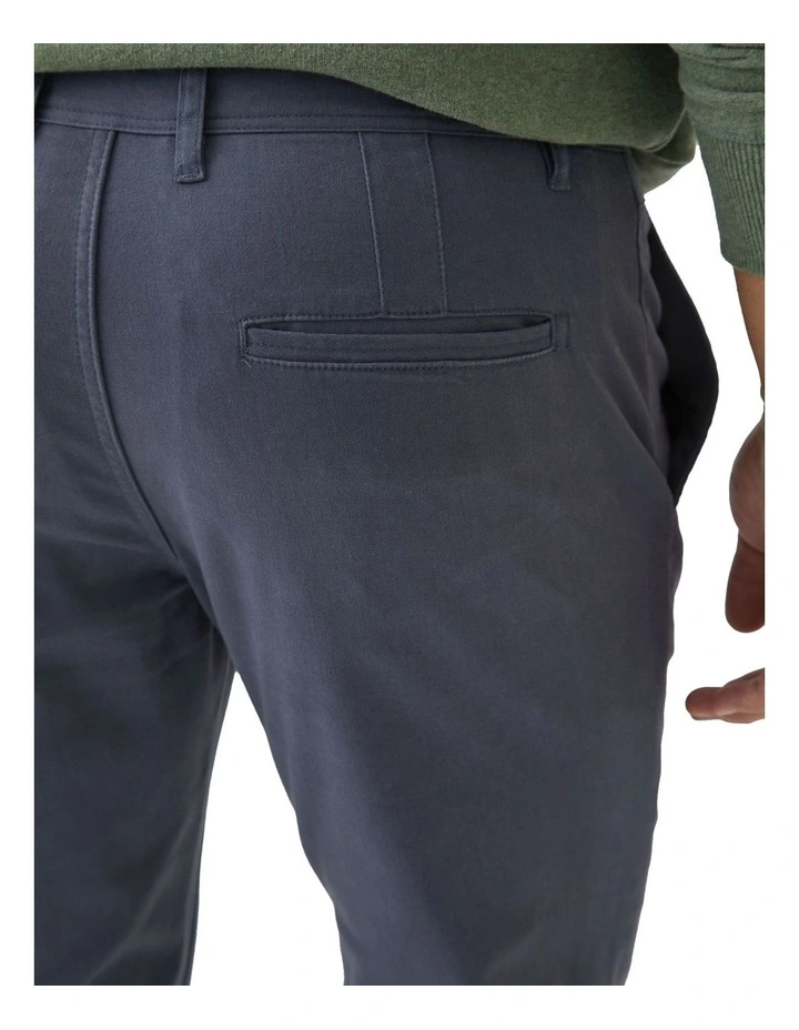 Danny Casual Organic Cotton Chinos in Blue Steel image 6