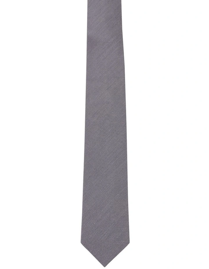 Green Weave Tie in Grey image 1