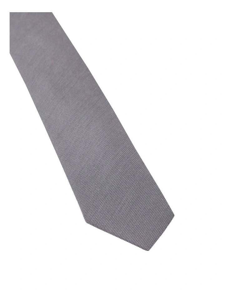Green Weave Tie in Grey image 2