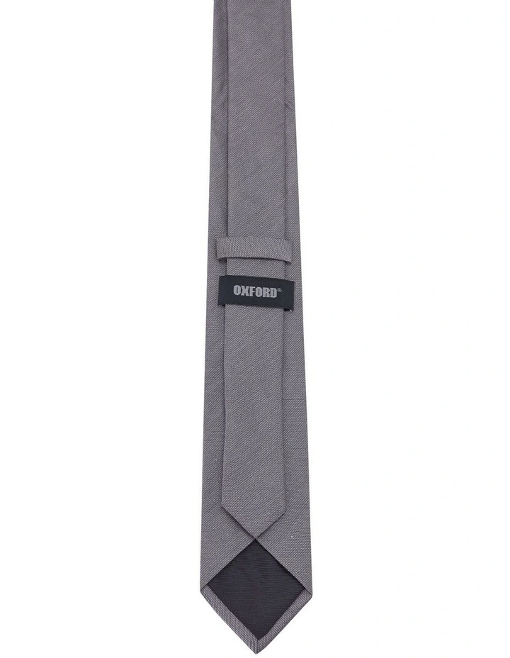 Green Weave Tie in Grey image 3