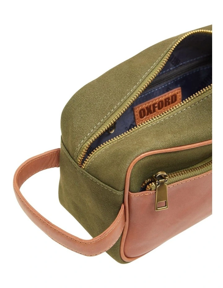 Billingham Washbag in Olive/Tan Leather image 4