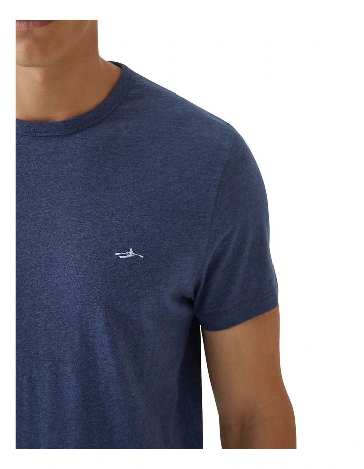 Ben Organic Cotton Crew Neck T-Shirt in Navy image 6