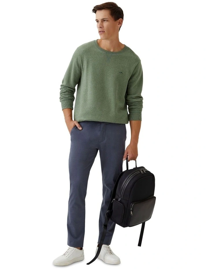 Leo Organic Cotton Sweatshirt in Olive image 1