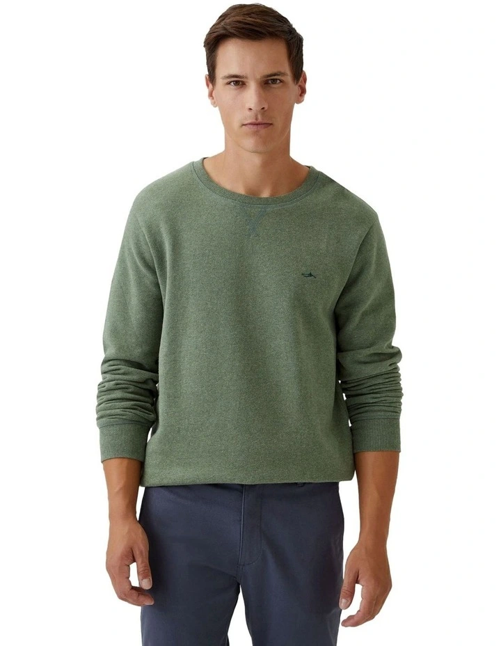 Leo Organic Cotton Sweatshirt in Olive image 5