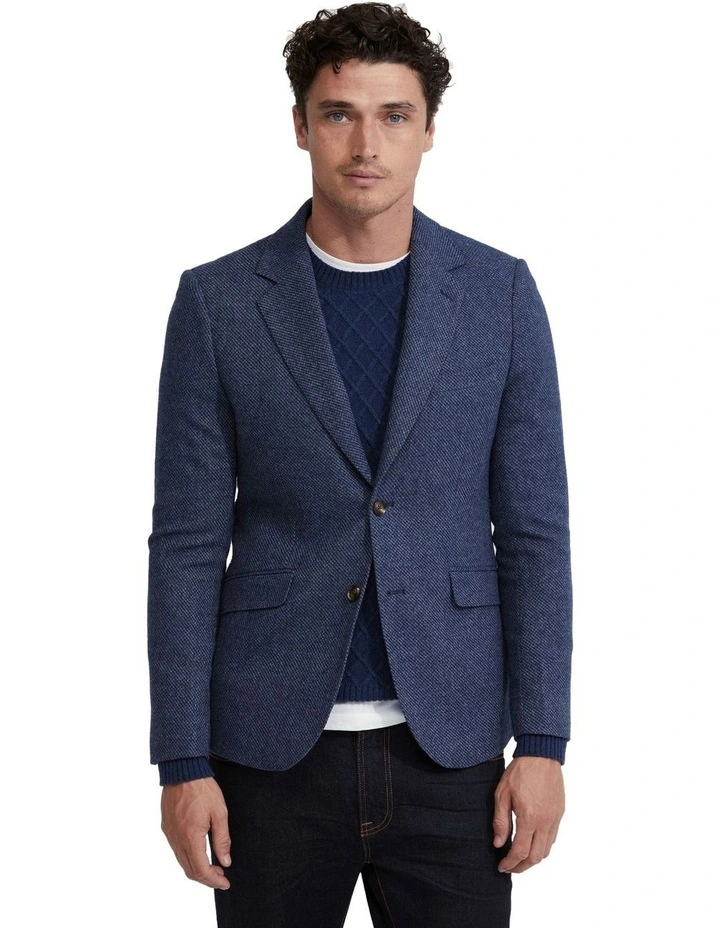 Blake Wool Rich Blazer in Blue image 1